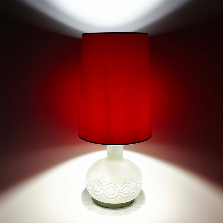 Vintage Space Age Standlampe von Peill & Putzler mit beleuchtetem Sockel, eingeschaltet