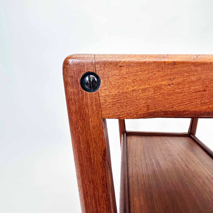 Vintage Teak Barwagen "Kubus" von Holger Georg Jensen, Detailansicht  Schraube
