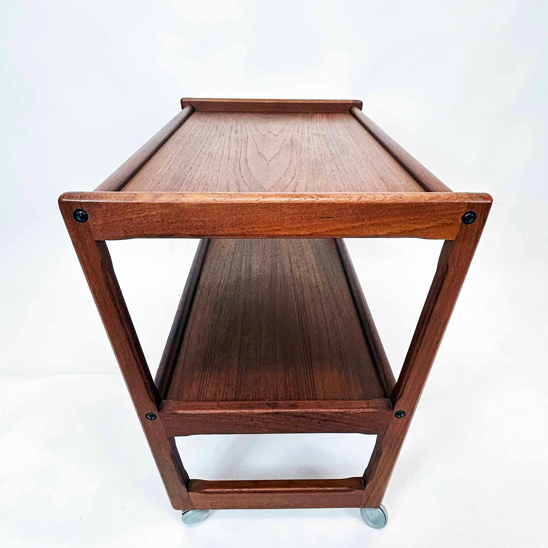Vintage Teak Barwagen "Kubus" von Holger Georg Jensen, Vorderseite von oben
