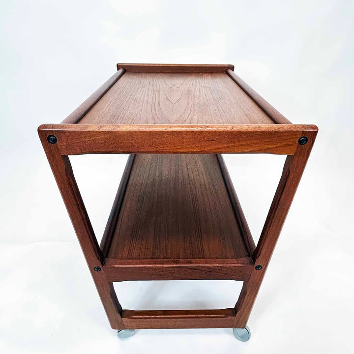 Vintage Teak Barwagen "Kubus" von Holger Georg Jensen, Vorderseite von oben