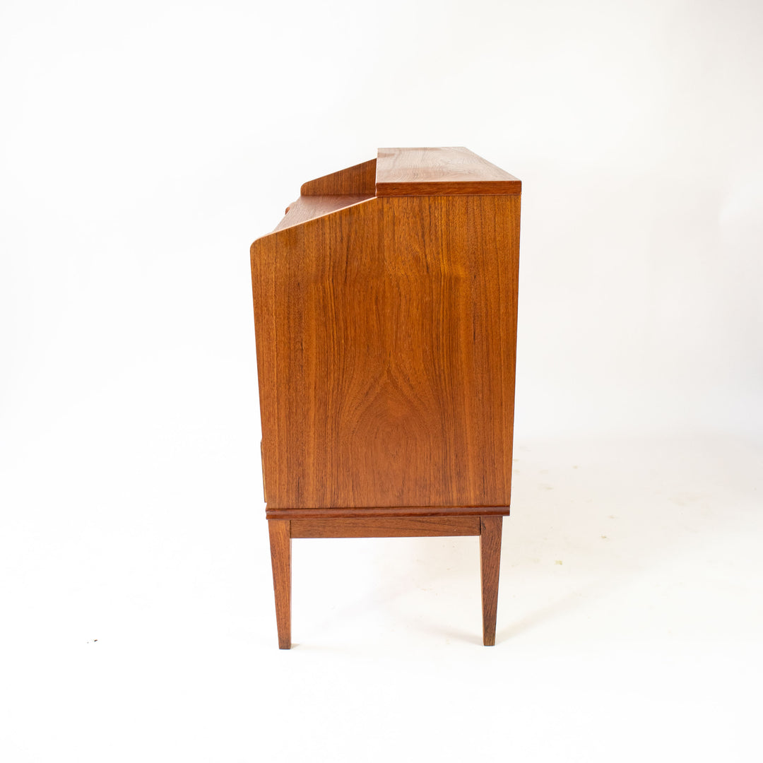 Vintage Teak Sekretär von Børge Lerche für Riis-Antonsen Møbelfabrik, Seitenansicht rechts