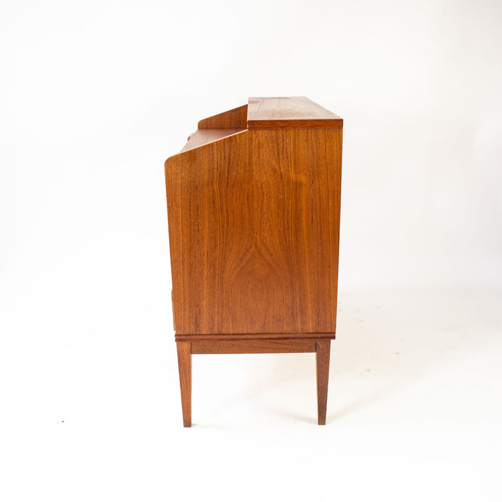 Vintage Teak Sekretär von Børge Lerche für Riis-Antonsen Møbelfabrik, Seitenansicht rechts