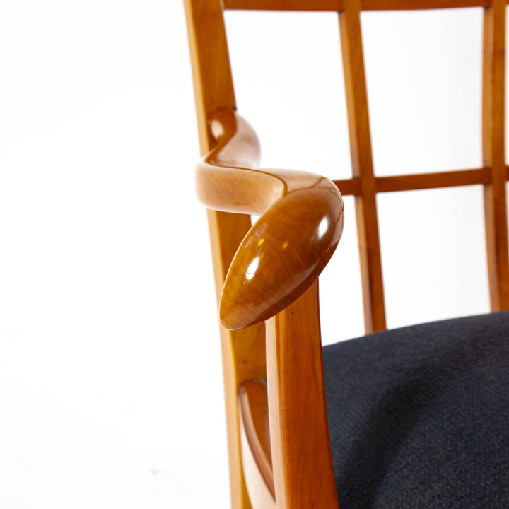 Wiener Paar Armlehnstühle Karl Hofmann & Felix Augenfeld, Detailansicht Armlehnenknauf