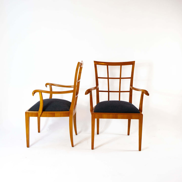 Wiener Paar Armlehnstühle Karl Hofmann & Felix Augenfeld, Vorderseite und Seitenansicht links