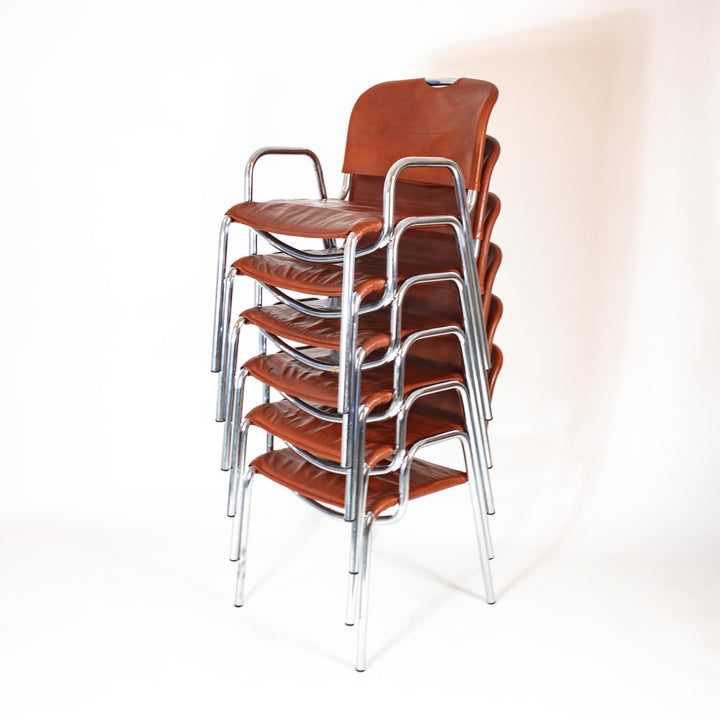 6 "Castiglietta" chairs by Achille Castiglioni for Zanotta 