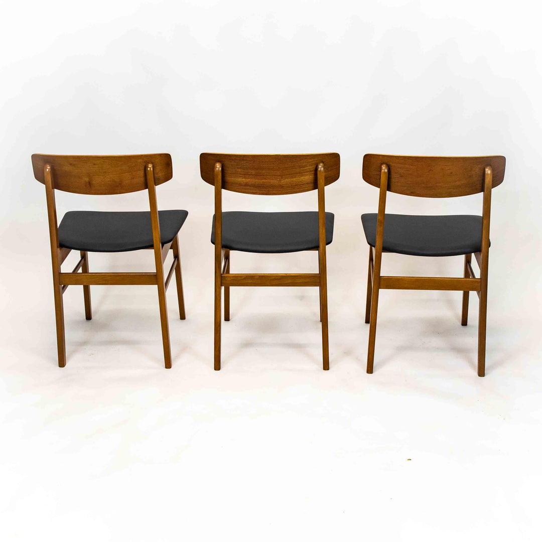 3 Stück Set Teak Sessel Set von Sax Dänemark, Rückseite