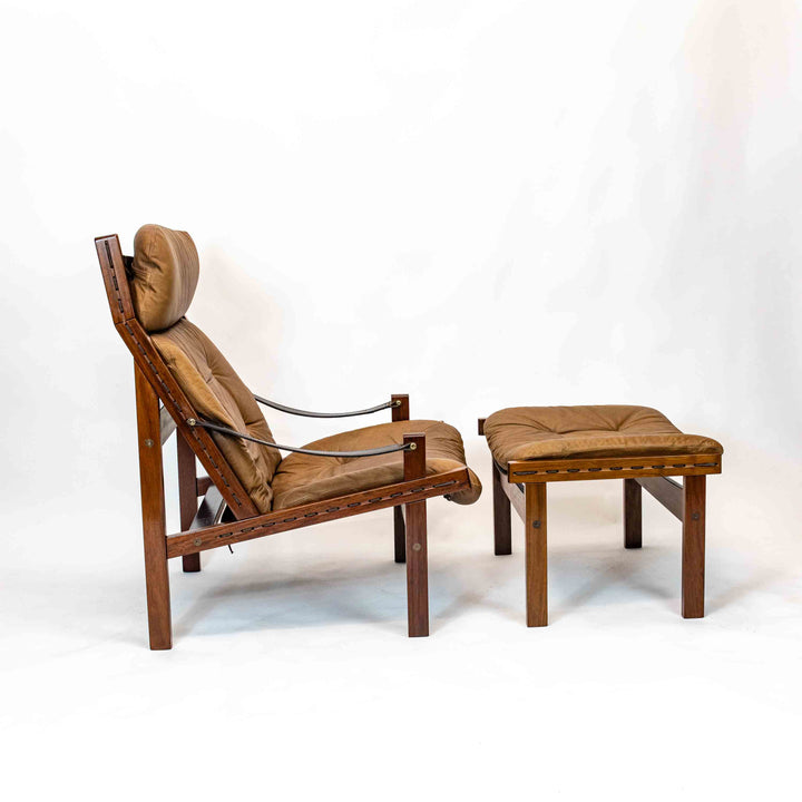 Hunter Chair und Hocker von Torbjørn Afdal für Bruksbo Møbler, Seitenansicht rechts