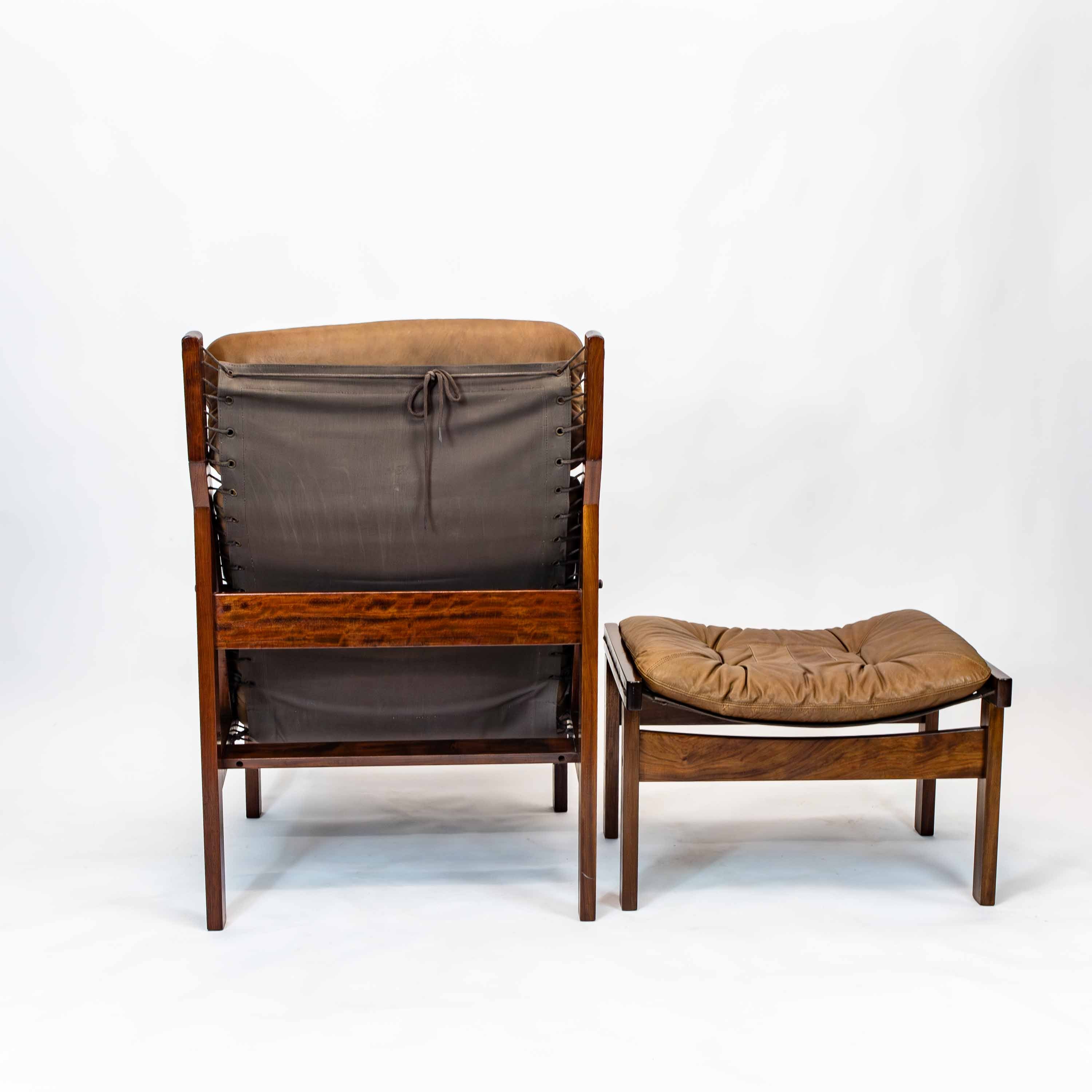 Vintage Hunter Chair and Ottoman by Torbjørn Afdal for Bruksbo