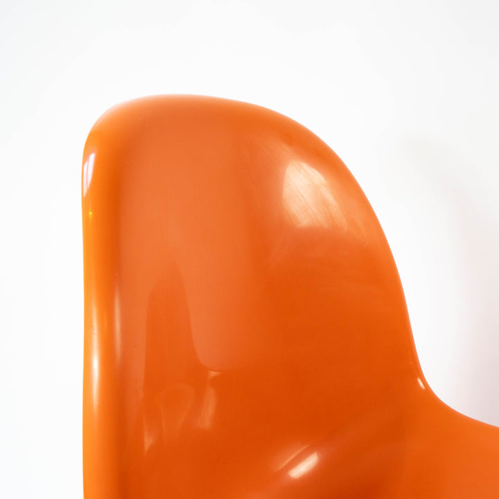 Orange "S-Chair" pair by Verner Panthon 