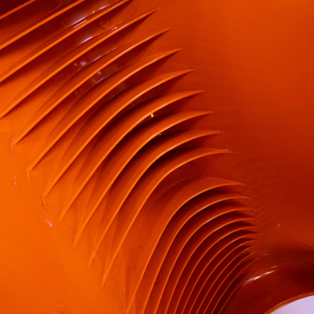 Orange "S-Chair" pair by Verner Panthon 