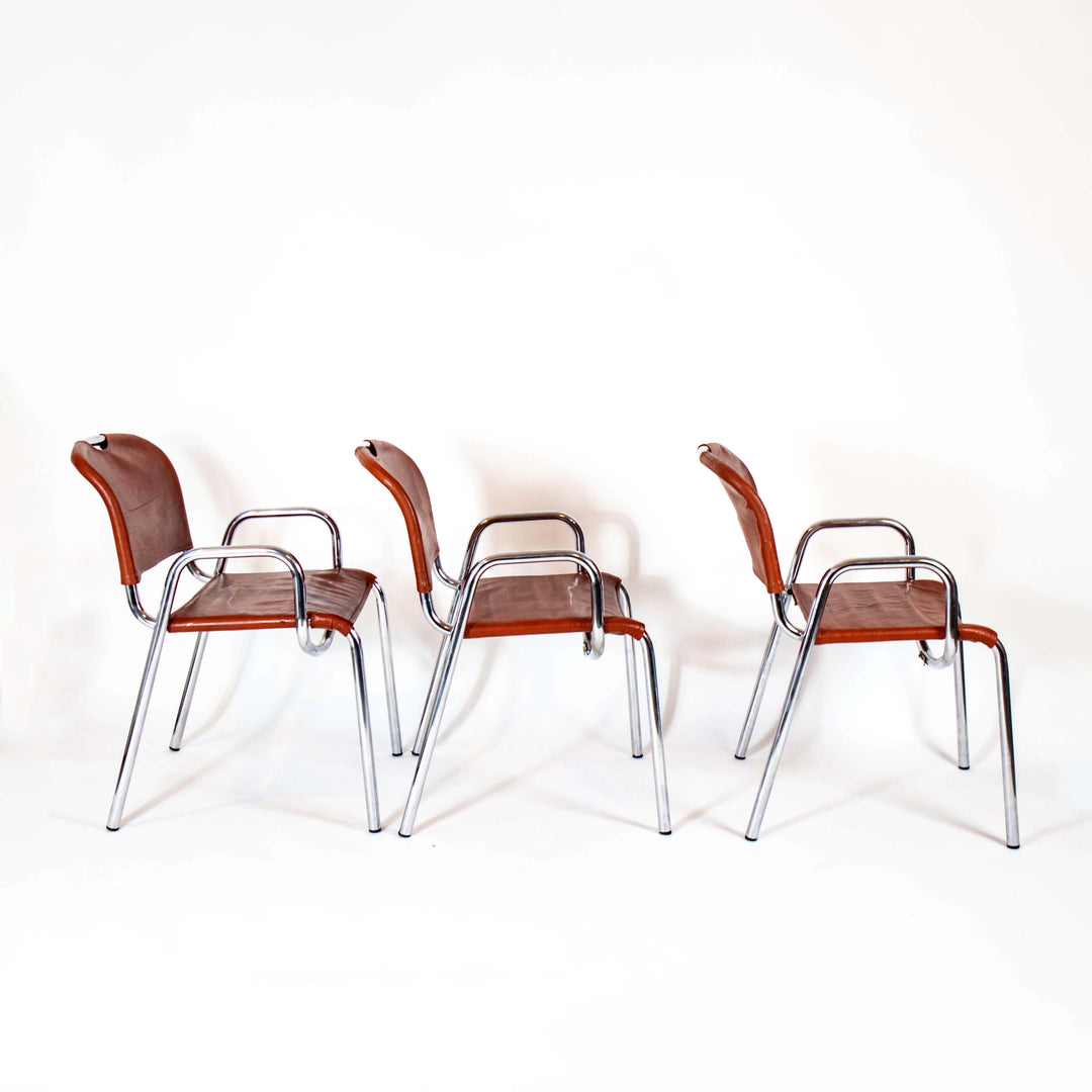 6 "Castiglietta" chairs by Achille Castiglioni for Zanotta 