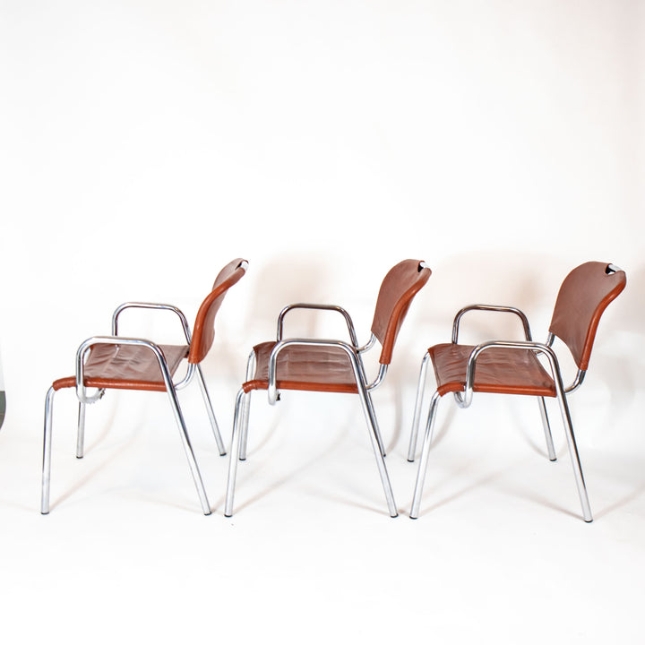6 "Castiglietta" chairs by Achille Castiglioni for Zanotta 