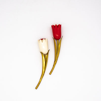 Salz und Pfeffer Streuer in Blumenform, nebeneinander