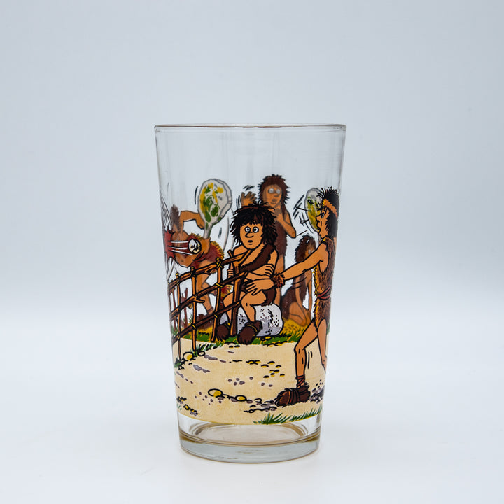 Steinzeit-Comic-Figuren Glas 1, Rückseite