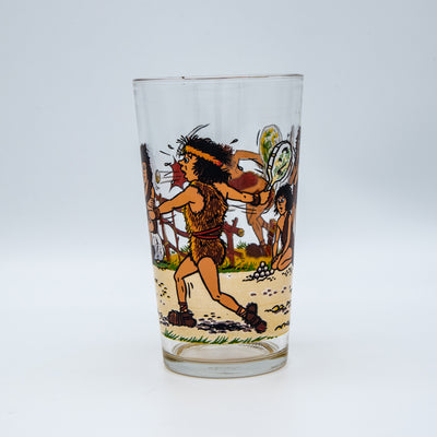 Steinzeit-Comic-Figuren Glas 1, Seitenansicht rechts
