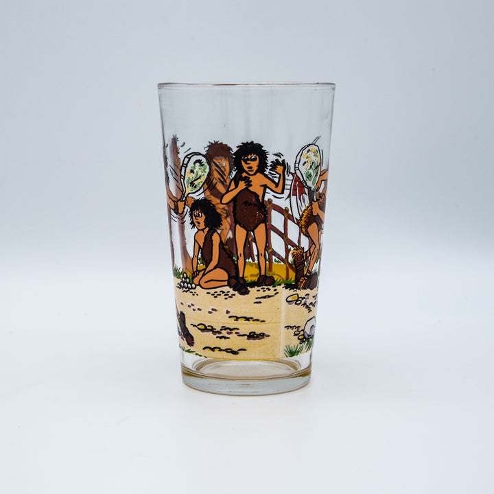 Steinzeit-Comic-Figuren Glas 1, Seitenansicht links