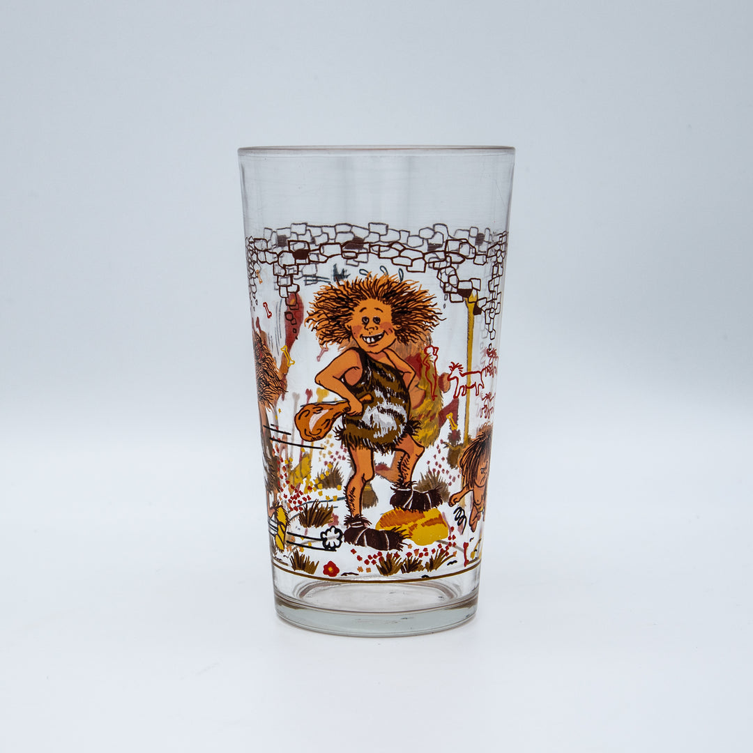 Steinzeit-Comic-Figuren Glas 2, Rückseite