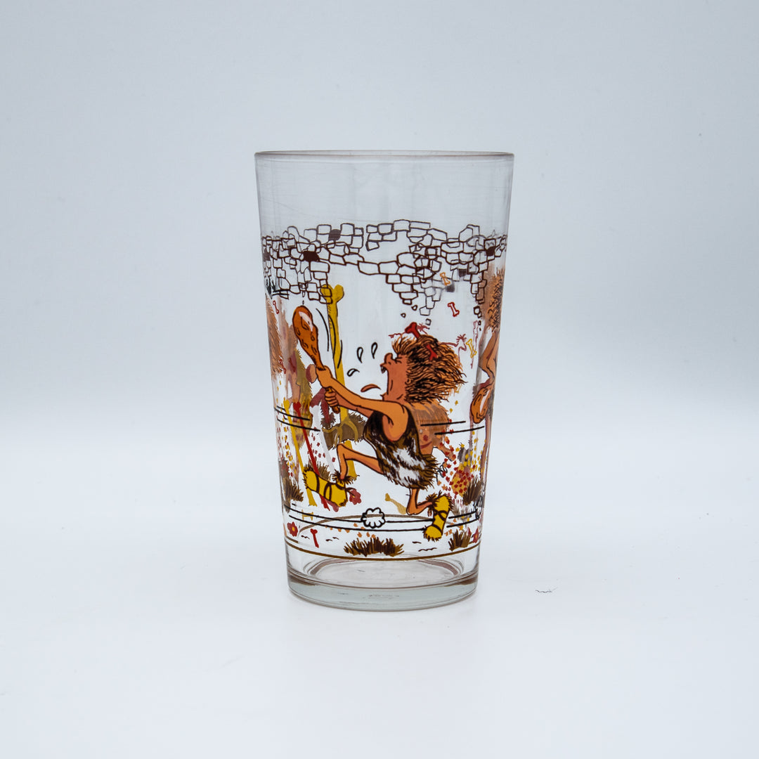 Steinzeit-Comic-Figuren Glas 2, Vorderseite