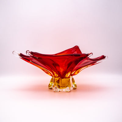 Murano Glasschale in Sternform, Rückseite