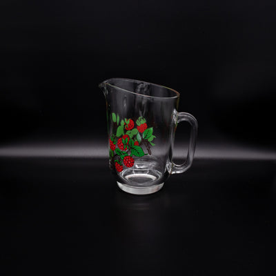 Saftkrug mit Himbeeren, Seitenansicht rechts