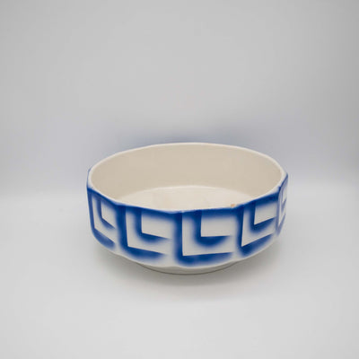 Schüssel Willhelmsburger Keramik Azurblau, Seitenansicht links