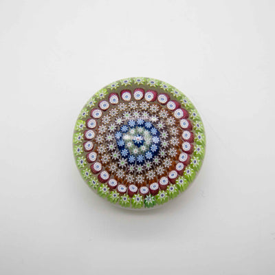 Briefbeschwerer Millefiori von Perthshire Paperweights, von oben fotografiert