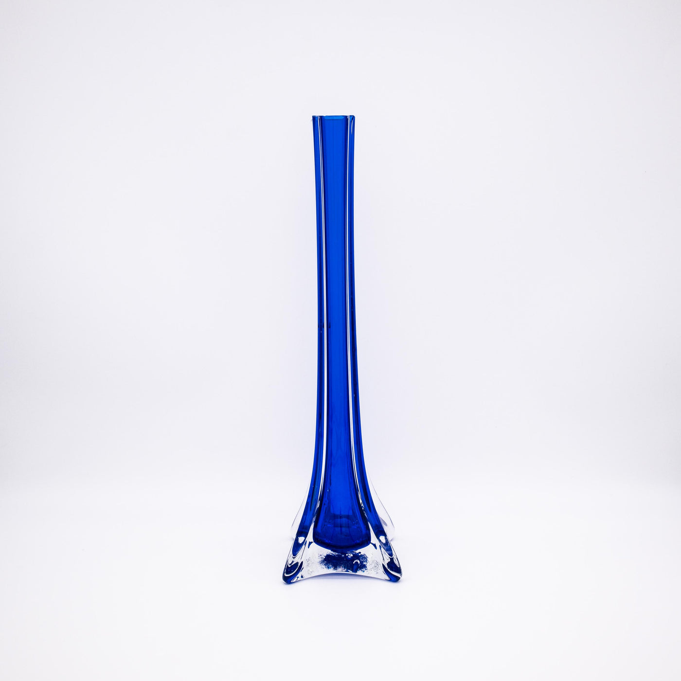 Blaue Solifleur Vase, Seitenansicht