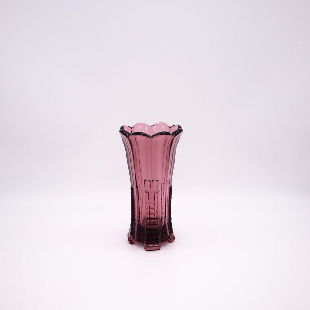Violette Art Déco Vase, Vorderseite