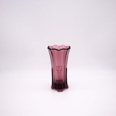 Violette Art Déco Vase, Rückseite